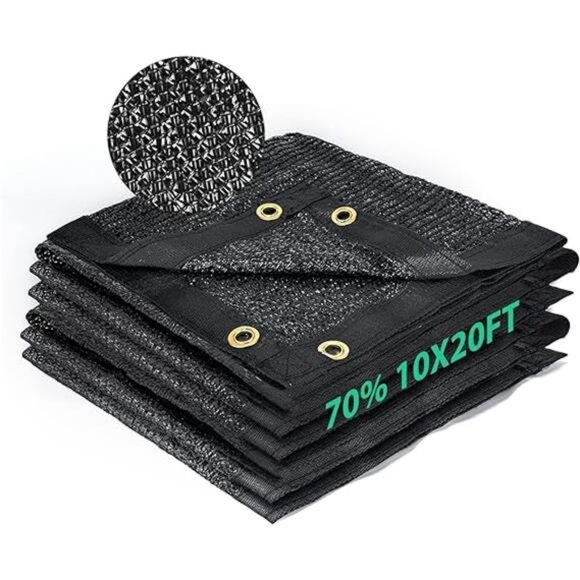 Garden 70% Shade Cloth, Resistant Sun Shade Net 10x20FT Mesh Tarp with HDPE - Picture 8 of 8